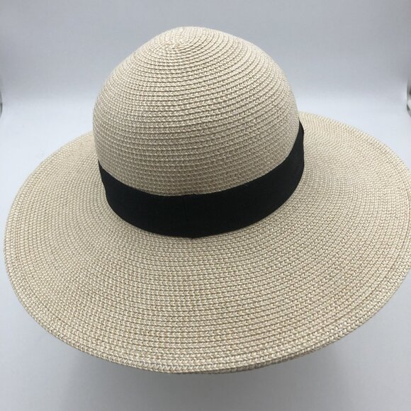Solar Escape Wide Brim Straw Hat | Black Band | Coastal Chic Classic main image 9